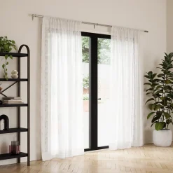 Tringle à rideaux en métal nickel Cappa Longueur réglable de 168 à 305 cm