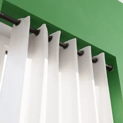 Tringle à rideaux extensible Araxos GoodHome noir mat L.60/90cm
