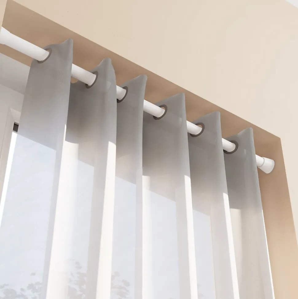 Tringle à rideaux extensible Anafi GoodHome blanc mat L.60/90cm