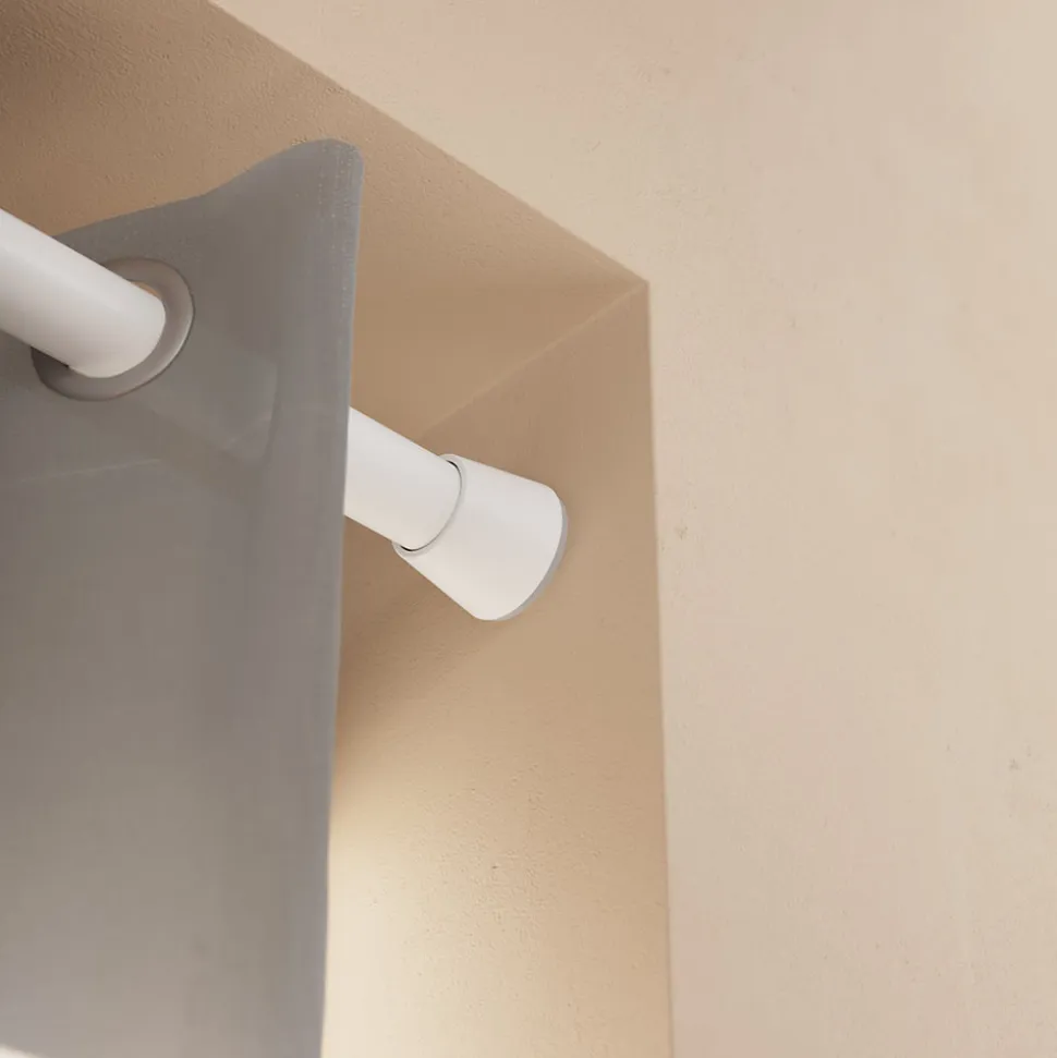 Tringle à rideaux extensible Anafi GoodHome blanc mat L.60/90cm