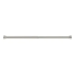 Tringle à rideaux extensible Athens GoodHome effet nickel gris satin L.60/90cm