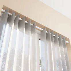 Tringle à rideaux extensible Anafi GoodHome blanc mat L.120/210cm