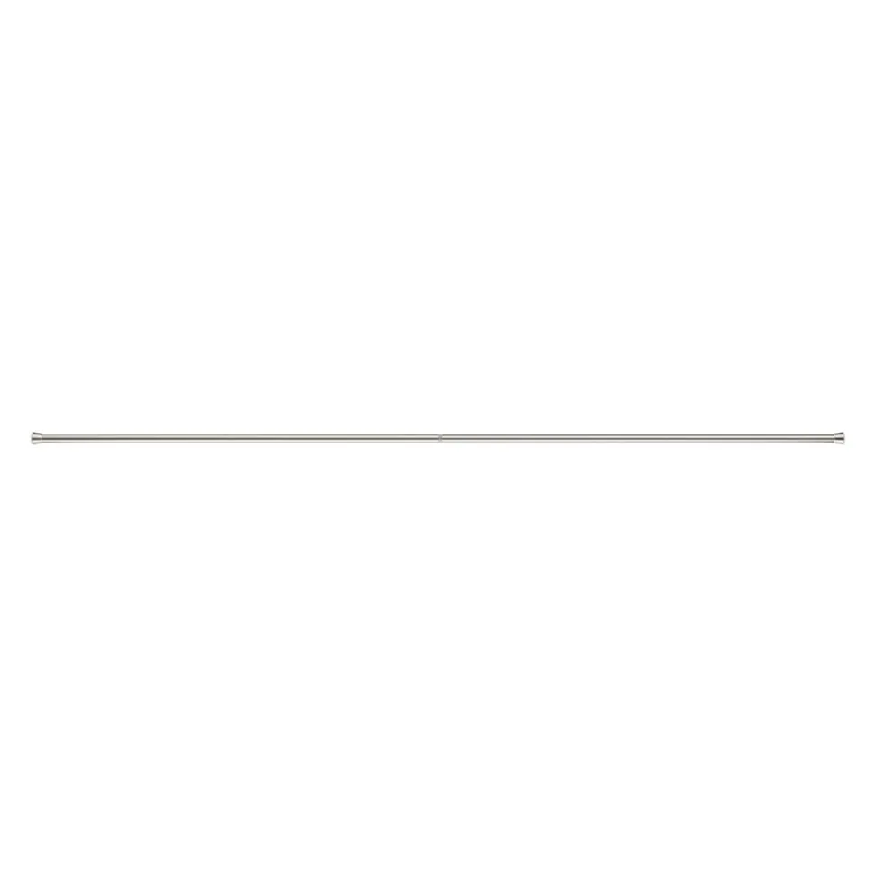 Tringle à rideaux extensible Athens GoodHome effet nickel gris satin L.200/330cm