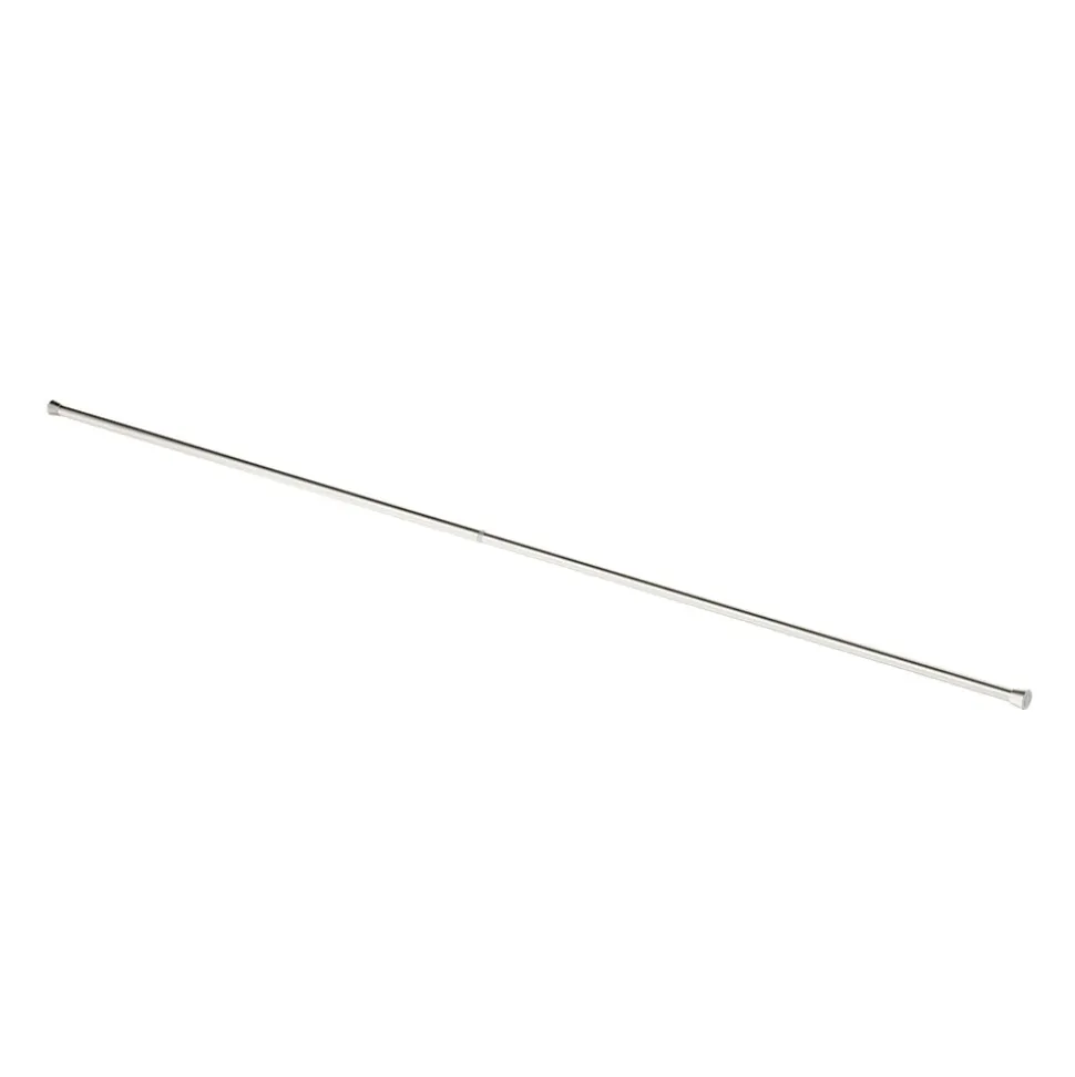 Tringle à rideaux extensible Athens GoodHome effet nickel gris satin L.200/330cm
