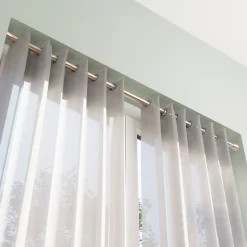Tringle à rideaux extensible Athens GoodHome effet nickel gris satin L.120/210cm