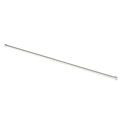 Tringle à rideaux extensible Athens GoodHome effet nickel gris satin L.120/210cm