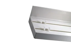 Tringle déco Rail PVC 2 voies avec profil de décoration blanc 120cm