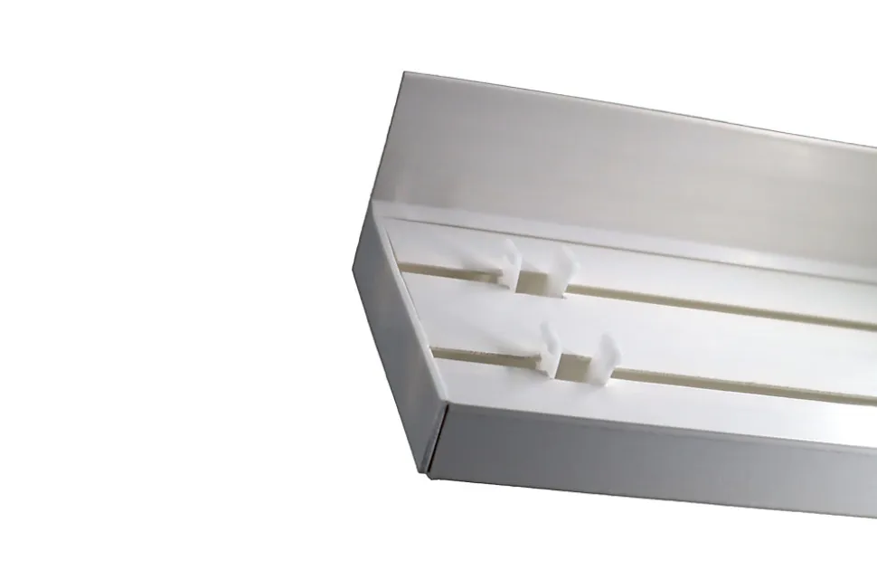 Tringle déco Rail PVC 2 voies avec profil de décoration blanc 120cm
