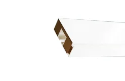 Tringle déco Rail PVC avec profil de décoration blanc 180cm