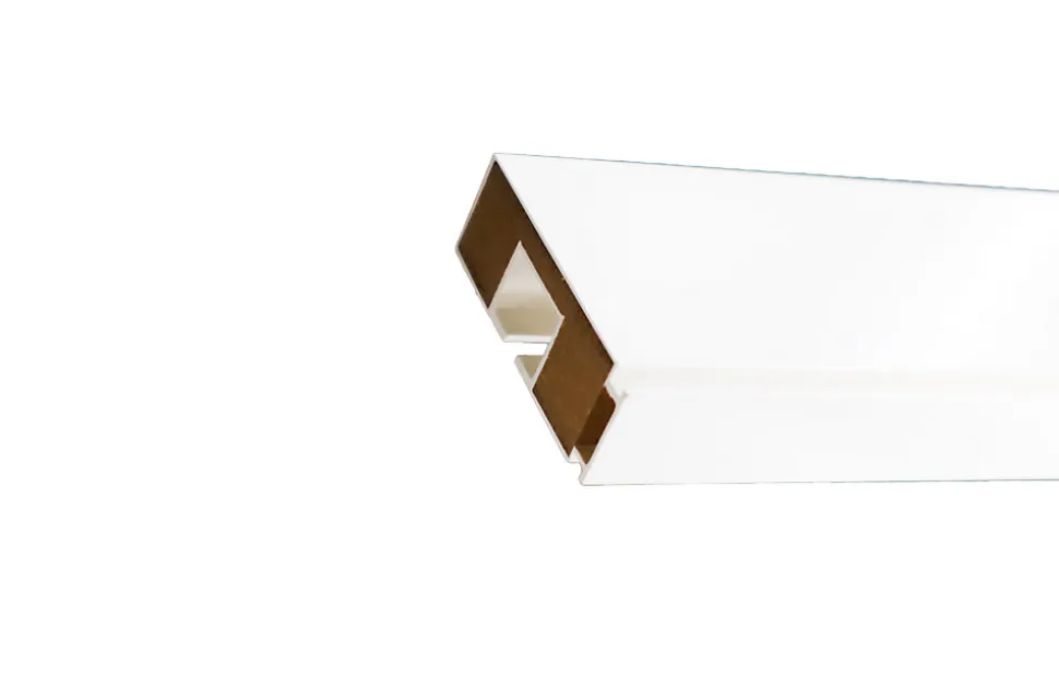 Tringle déco Rail PVC avec profil de décoration blanc 180cm
