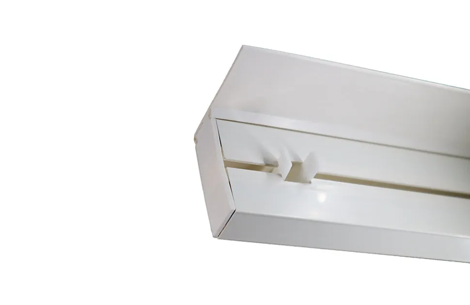Tringle déco Rail PVC avec profil de décoration blanc 150cm