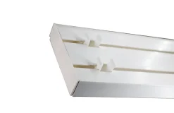 Tringle déco Rail PVC blanc 2 voies de 120cm