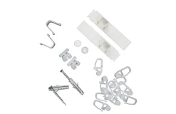 Tringle déco Rail PVC blanc 2 voies de 120cm
