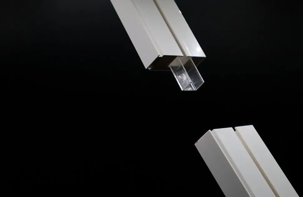 Tringle déco Rail PVC blanc 1 voie de 150cm