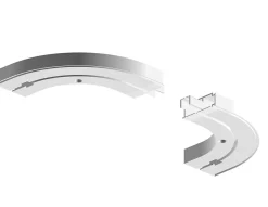Tringle déco Retour gauche 1 voie 130x130mm pour rail PVC