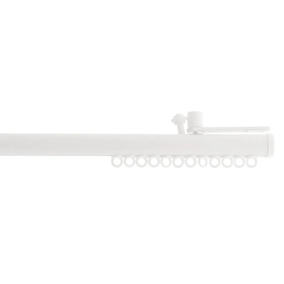 Tringle de porte ajustable en métal (1m20 - Blanc)