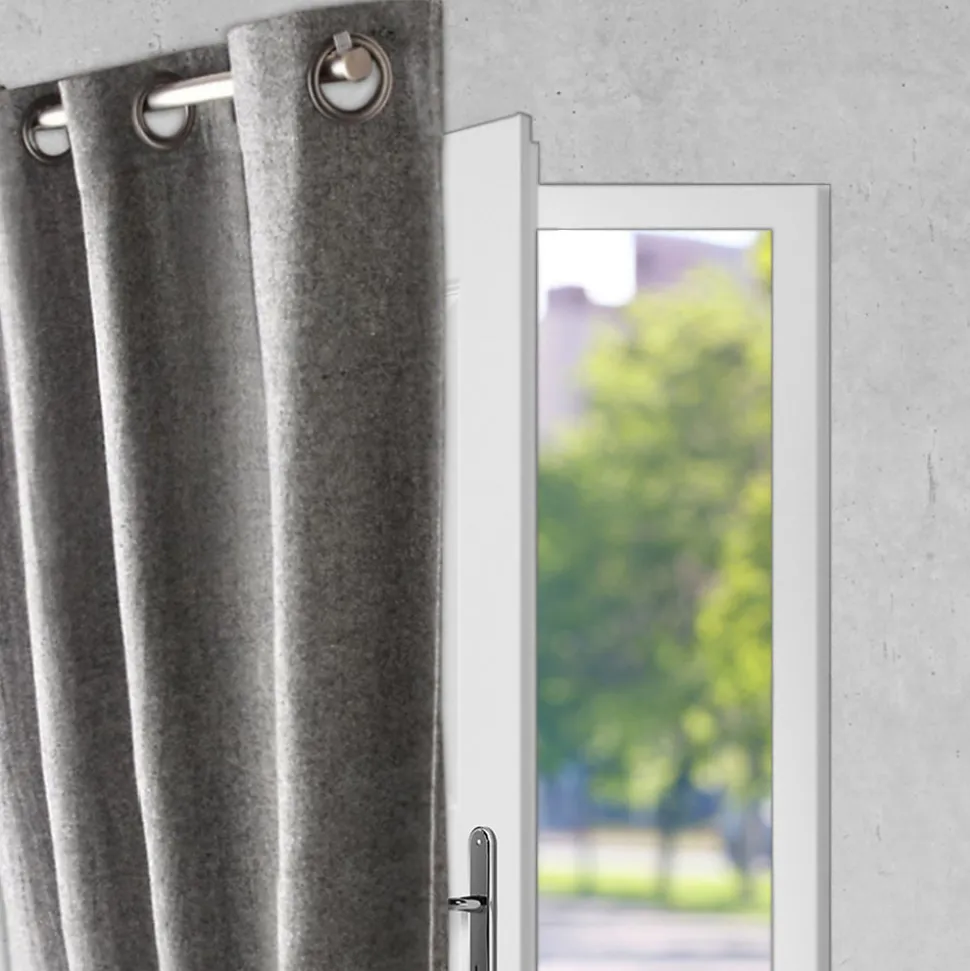 Tringle de porte ajustable en métal (1m20 - Gris)