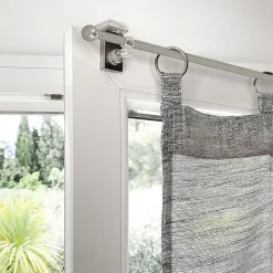 Tringle extensible à boules (60-100 cm - Gris Foncé)