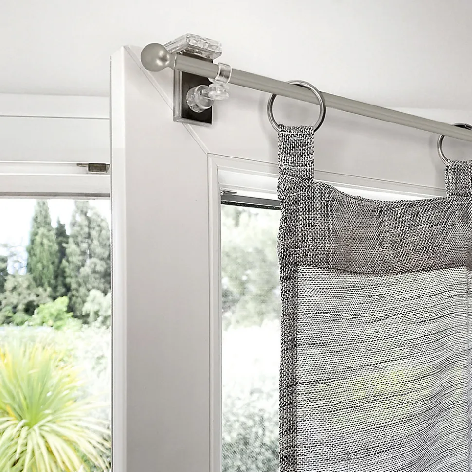 Tringle extensible à boules (60-100 cm - Gris Foncé)