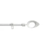 Tringle extensible en kit patiné or (120-210 cm - Blanc)
