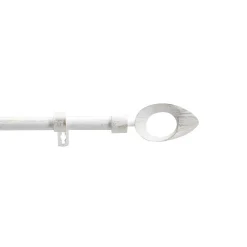Tringle extensible en kit patiné or (120-210 cm - Blanc)