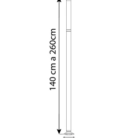 Tringle extensible entre 2 murs sans percage blanc - 140 à 260 cm - Blanc