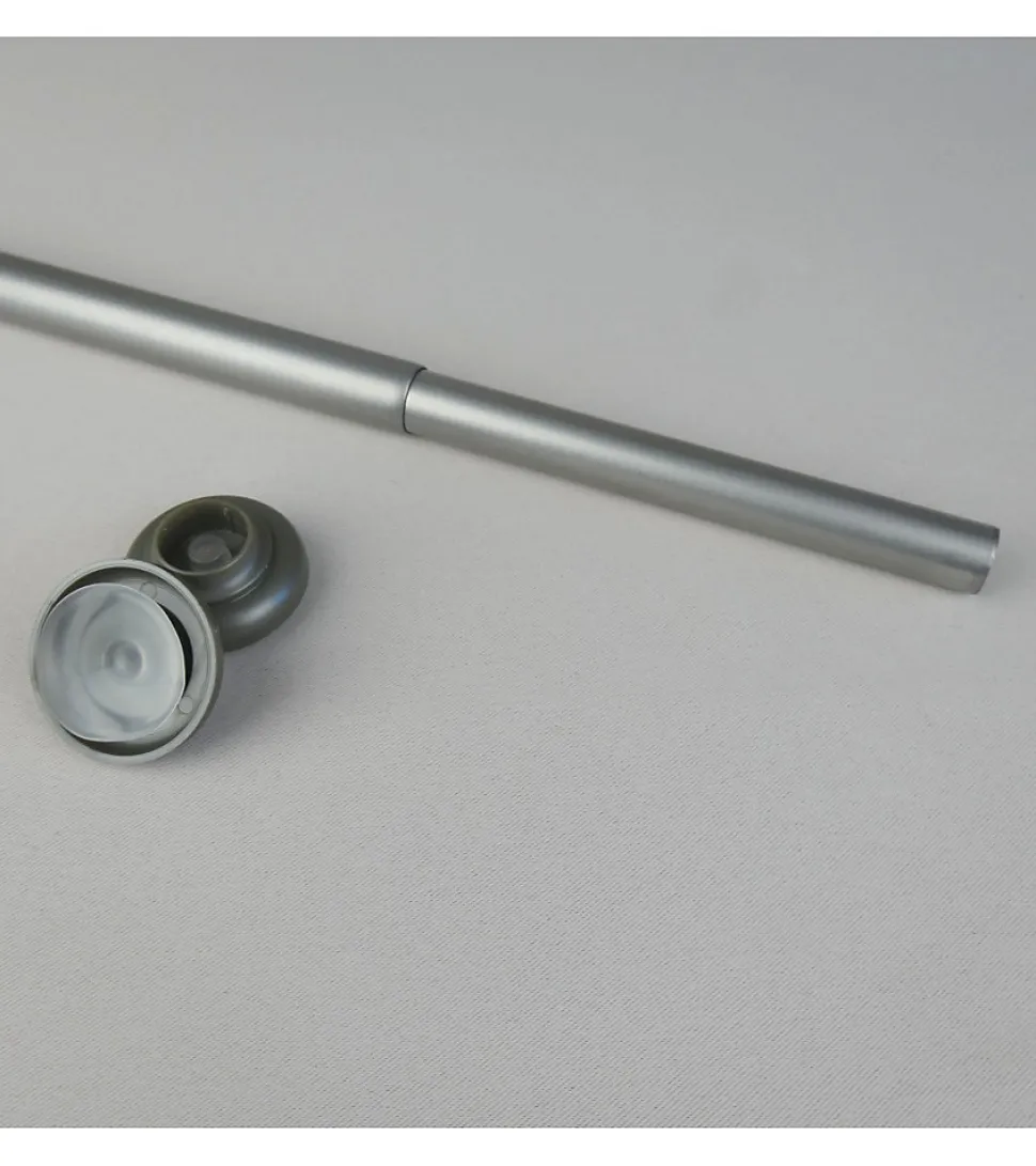 Tringle extensible entre 2 murs sans percage nickel mat - 60 à 90 cm - Nickel mat