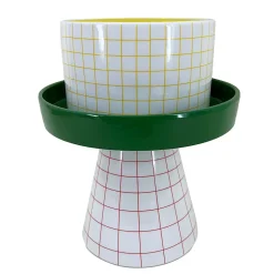 Trio de céramiques multicolores Sodeco