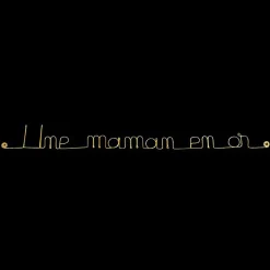 Une maman en or - Sculpture fil de fer 60-75 cm - Bijoux de mur