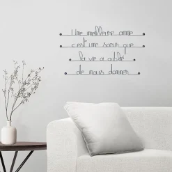 Une meilleure amie c'est une sœur que la vie a oublié de nous donner - Sculpture fil de fer 60-75 cm - Bijoux de mur