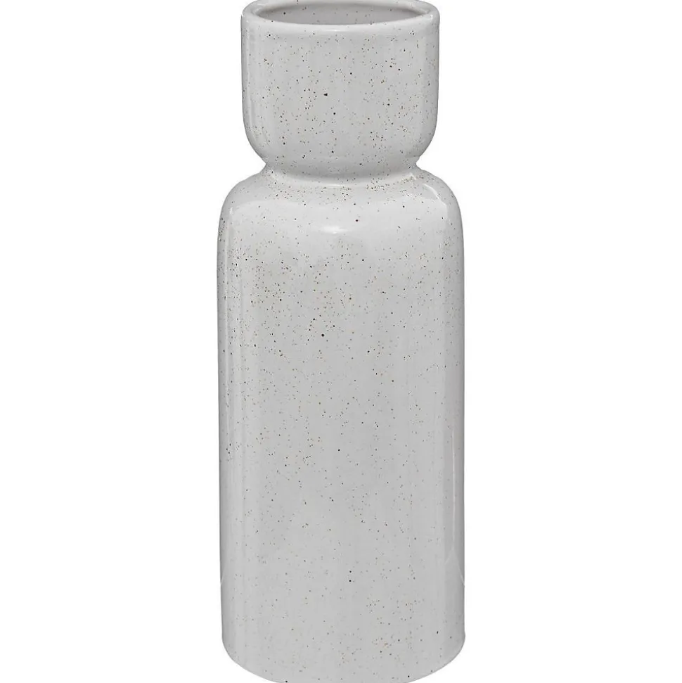 Vase - céramique - blanc - H29 cm - Atmosphera