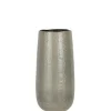 Vase à motifs en céramique gris clair 18x18x40cm