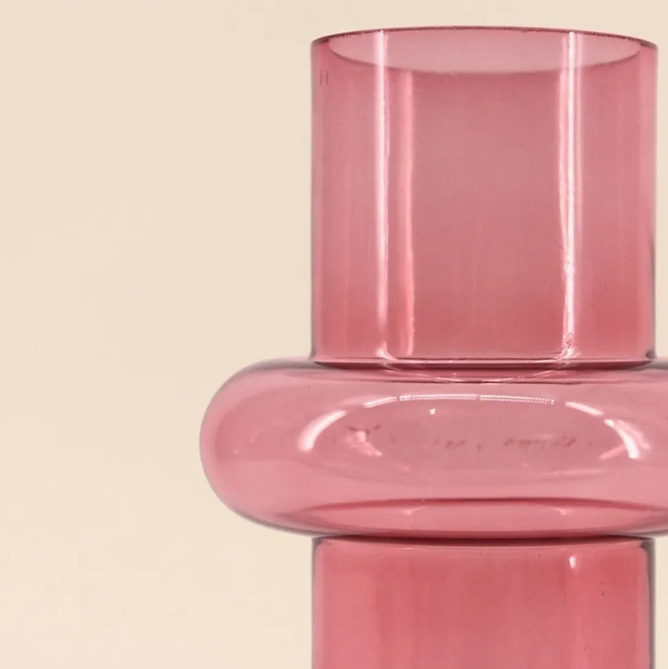 Vase anneau en verre 25cm, Gorka