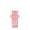 Vase anneau en verre rose clair 20cm
