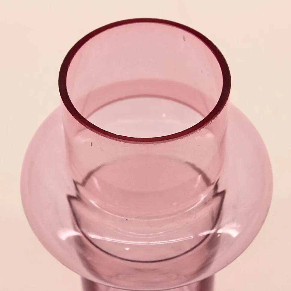 Vase anneau en verre rose clair 20cm