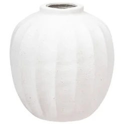 Vase boule Amia céramique blanc H28cm - Atmosphera