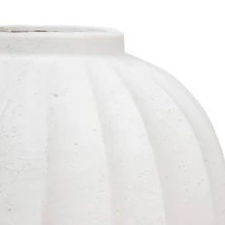 Vase boule Amia céramique blanc H44,5cm - Atmosphera