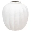 Vase boule en céramique AMIA - H. 28 cm - Blanc