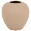 Vase boule Rily céramique taupe H22cm - Atmosphera