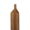 Vase bouteille en céramique marron 14x14x42 cm