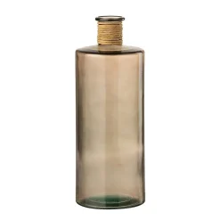 Vase bouteille en verre marron 15x15x40.5 cm