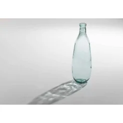 Vase bouteille en verre transparent 25x25x75 cm