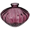 Vase "Candy" - verre recyclé - rose - H14 cm - Atmosphera