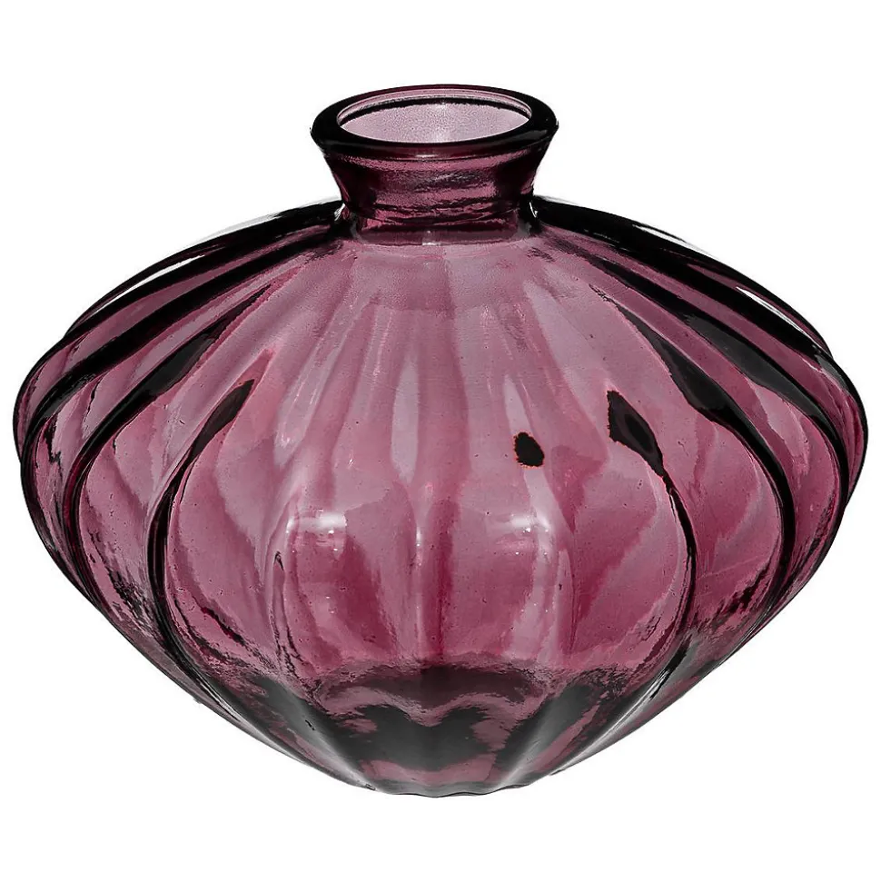 Vase "Candy" - verre recyclé - rose - H14 cm - Atmosphera