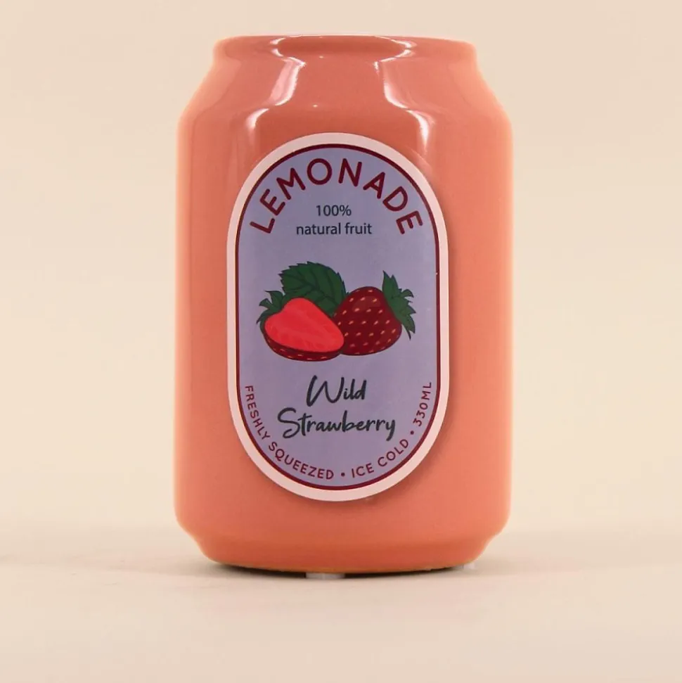 Vase canette limonade rose 11cm