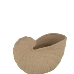 Vase coquillage en porcelaine texture beige forme originale