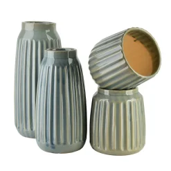 Vase Céramique ARINA LIGHT 16x16x35,5 cm Beige 1 pièce