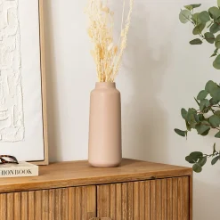 Vase céramique Rily beige nude H.30cm Atmosphera