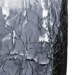 Vase cylindre - verre craquelé - H20 cm - Transparent- Atmosphera