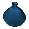 Vase Dame Jeanne - verre recyclé - bleu orage D33 cm - Atmosphera